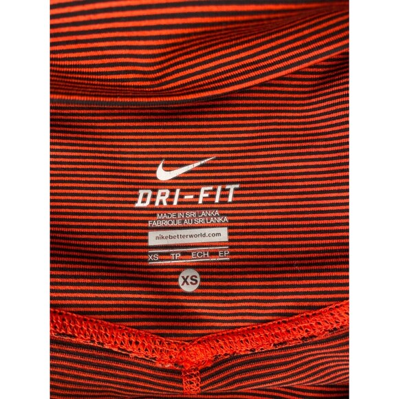 Nike Dri-Fit Womens Striped Legend 2.0 Foldover Capri Leggings XS - Picture 8 of 9